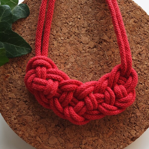 Knot Rope Necklace Etsy
