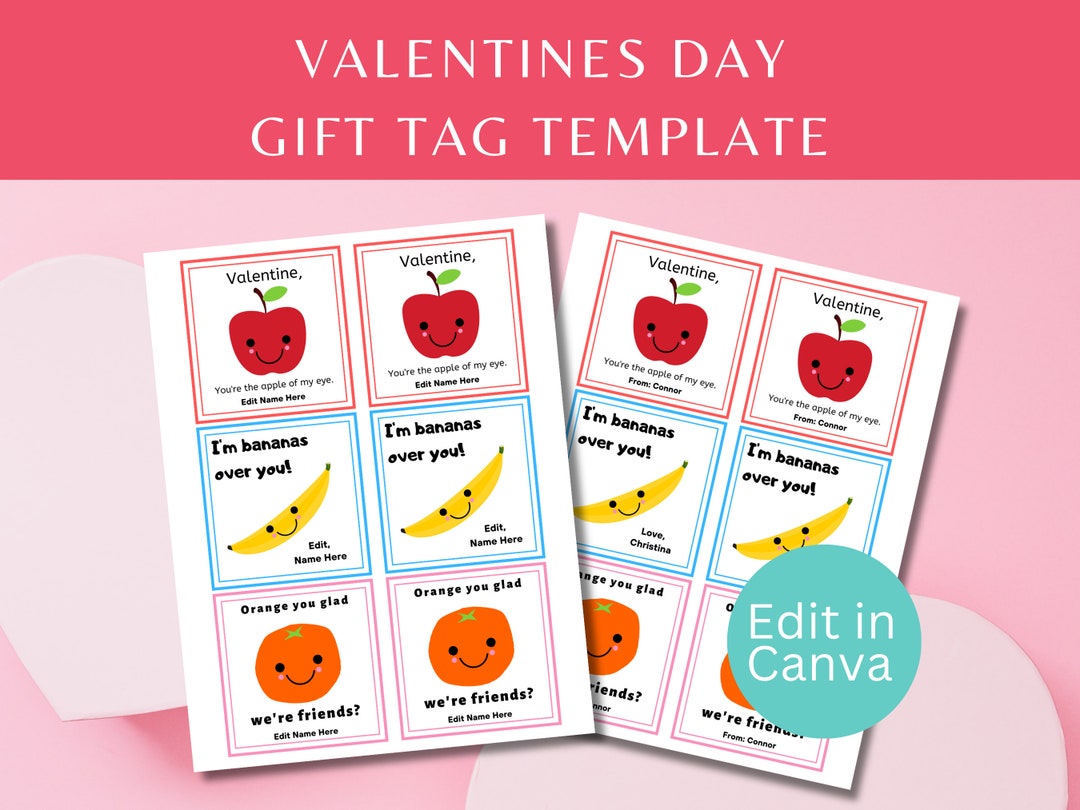 Valentines Day Gift Tag Templates, Valentines Gift Tag Templates ...