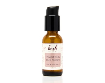 Hyaluronic Acid Serum | Rose Water, Aloe Vera | Natural Plumping Skincare