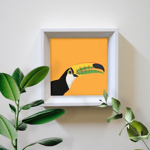 Orange Toucan Art Poster, Digital Download, Printable Wall Art,  Downloadable Print, Digital Print