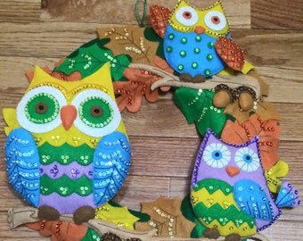 Bucilla "Owl Wreath" Made to Order