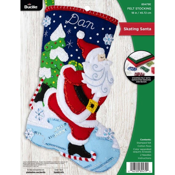 Christmas Skate Bucilla Christmas Stocking Kit