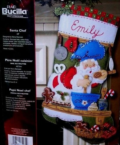 Pirate Santa Felt Stocking Kit by Bucilla Plaid | cottagetreasures