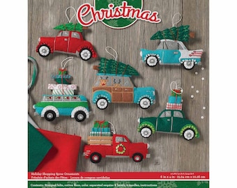 DIY Bucilla Christmas Ornament Kit "Shopping Spree"