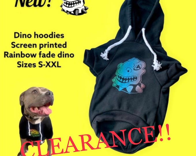 Screen printed Dino hoodies