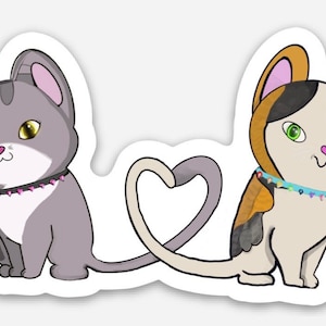 Spiked collar kitty sticker