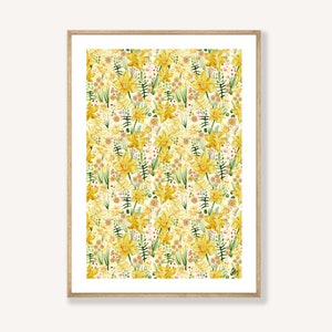 Brigid & The Sun - Daffodil print - Yellow wall art - Limited edition giclée prints