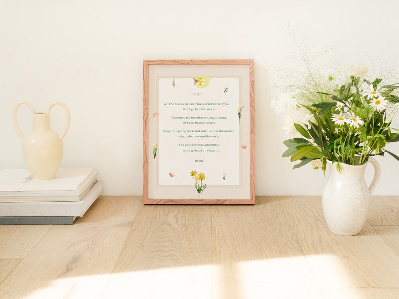 Rumi Poem Breeze at Dawn A Great Wagon DIGITAL Download Etsy