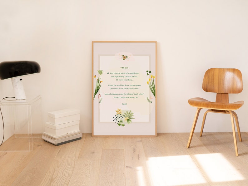 Rumi Poem the Field A Great Wagon DIGITAL Download Etsy