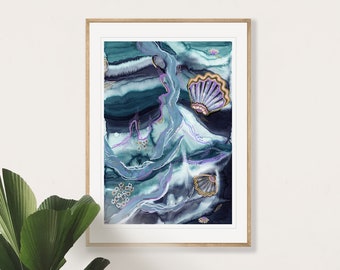 Magic in the Depths - Underwater abstract - Seashell print -  Limited edition giclée prints