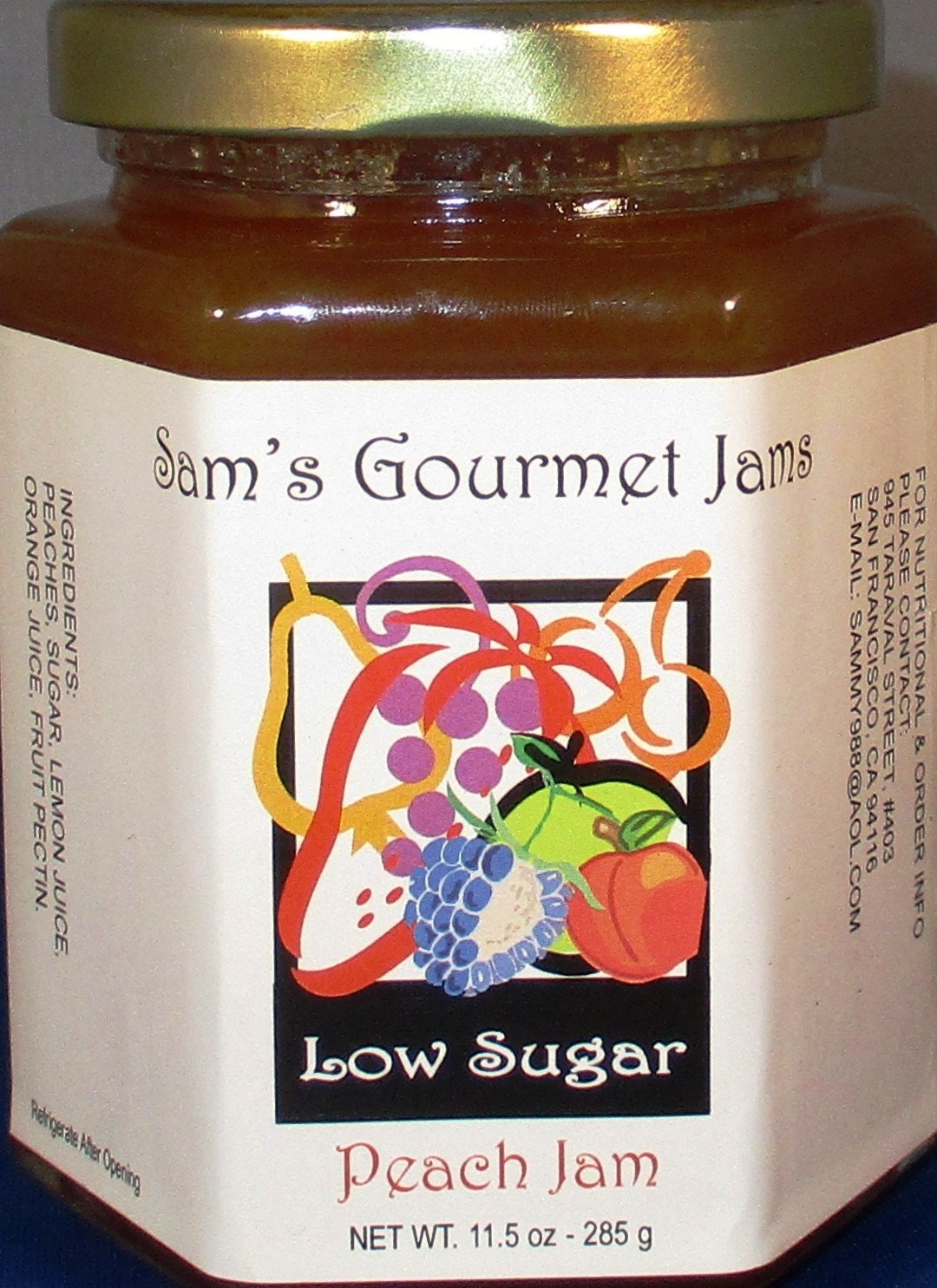 Sam's Gourmet Jams Artisan Fruit Jam 3 Pack Mermelada de Etsy