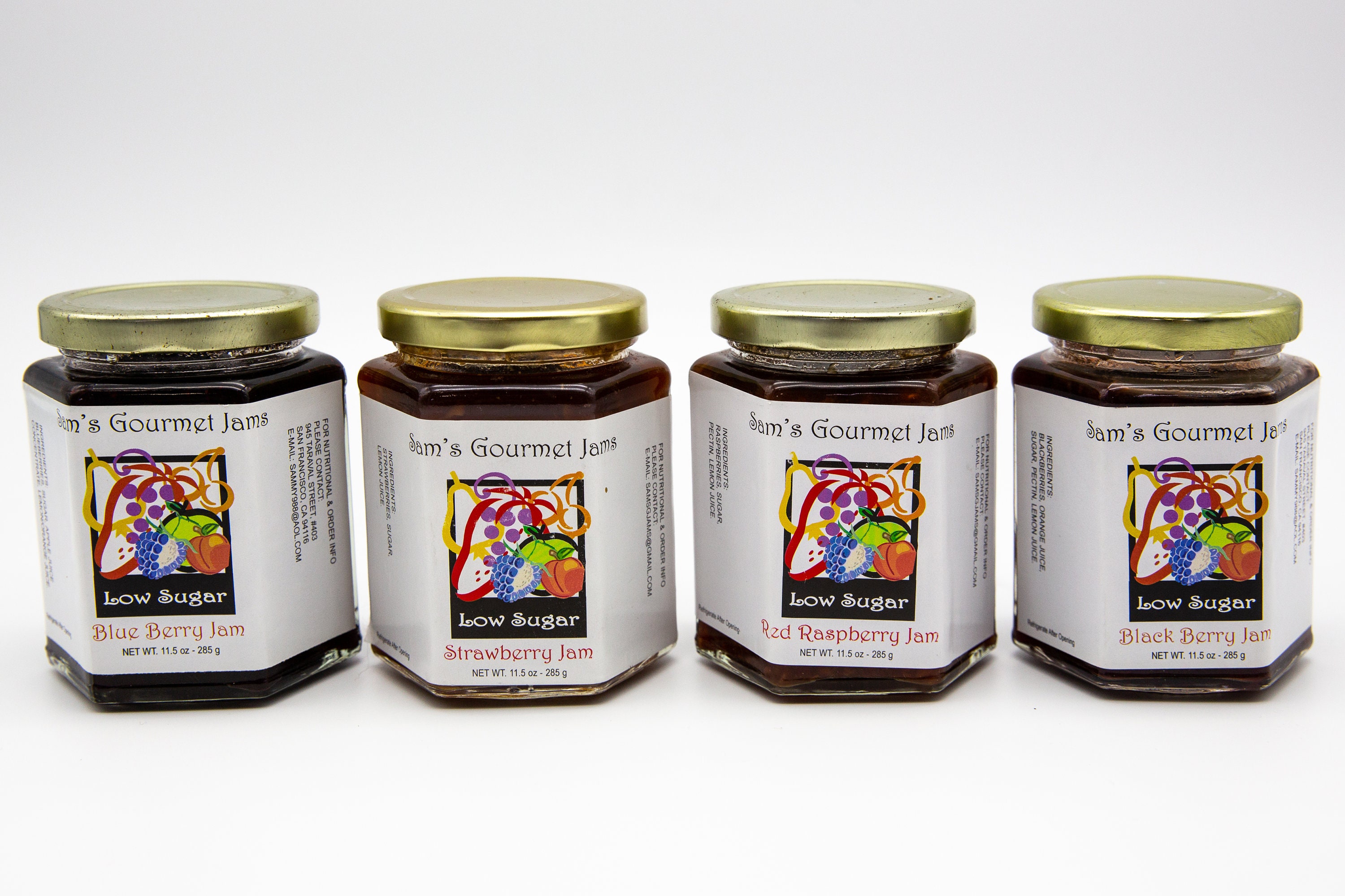 Sam's Berry Jam 4 Pack blueberry Blackberry Strawberry Etsy