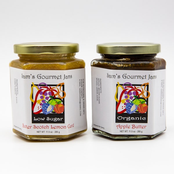 Artisan Jam 2 Pack (Apple Butter and Butterscotch Lemon Curd)