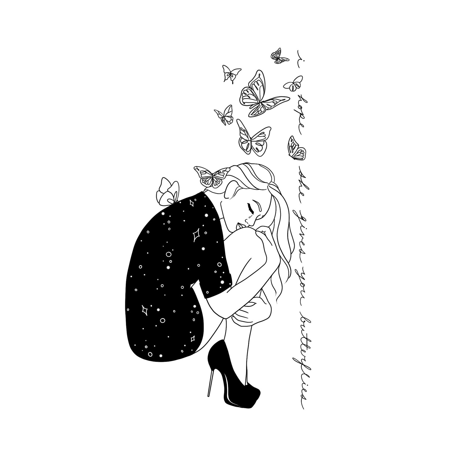 Happier Art Print Wall Art Digital Illustration Wall Etsy