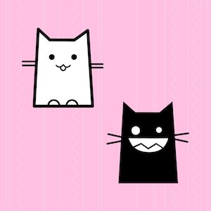 Glow-in-the-Dark Cat 2 piece Decal Set