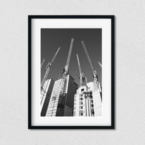 Digital Photography Print - Cranes in the Sky - A4