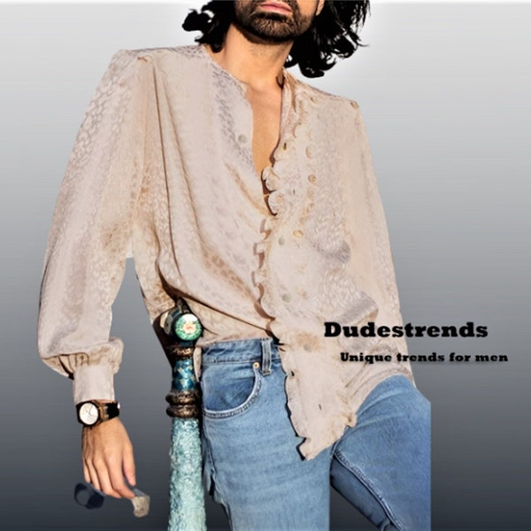 Mens Vintage Ruffle Shirt - Etsy