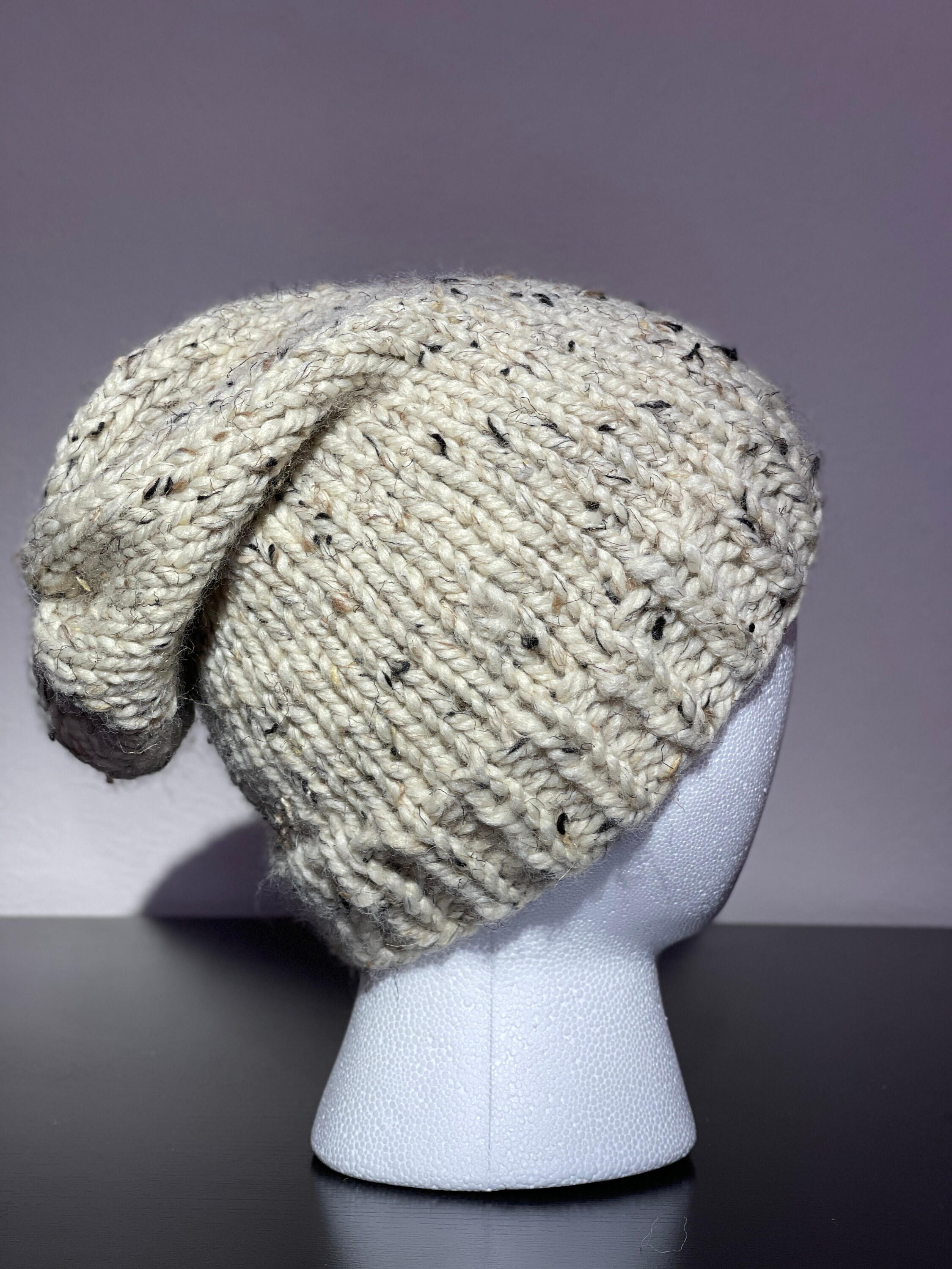 Slouchy Beanie Oatmeal/Heather color with rustic highlights Etsy