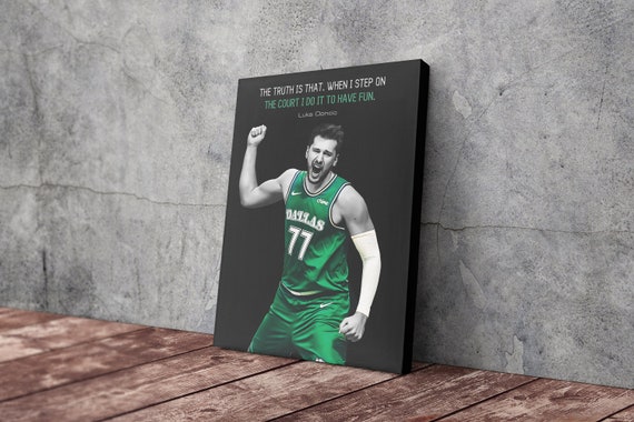 Luka Doncic Motivational Poster Quote Inspirational Quotes Classroom Posters Mens Basketball Pro Coaching Wall Art Growth Mindset Teacher