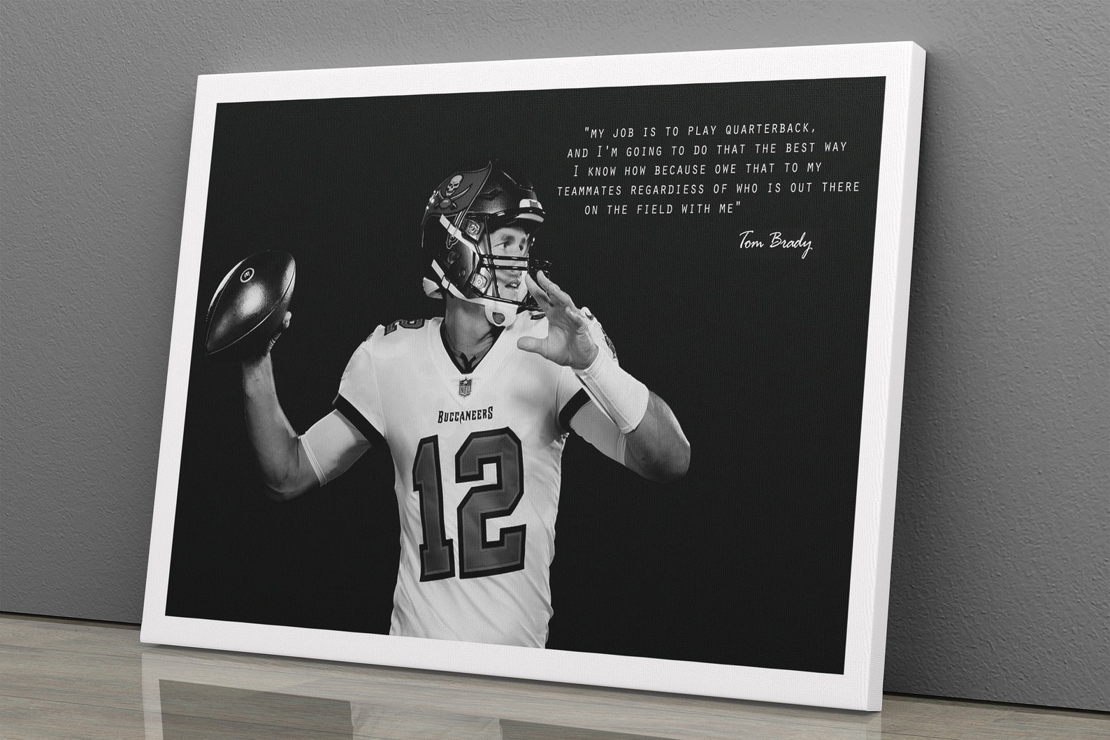 Tom Brady Quote Poster Black and White Tampa Bay Buccaneers Etsy