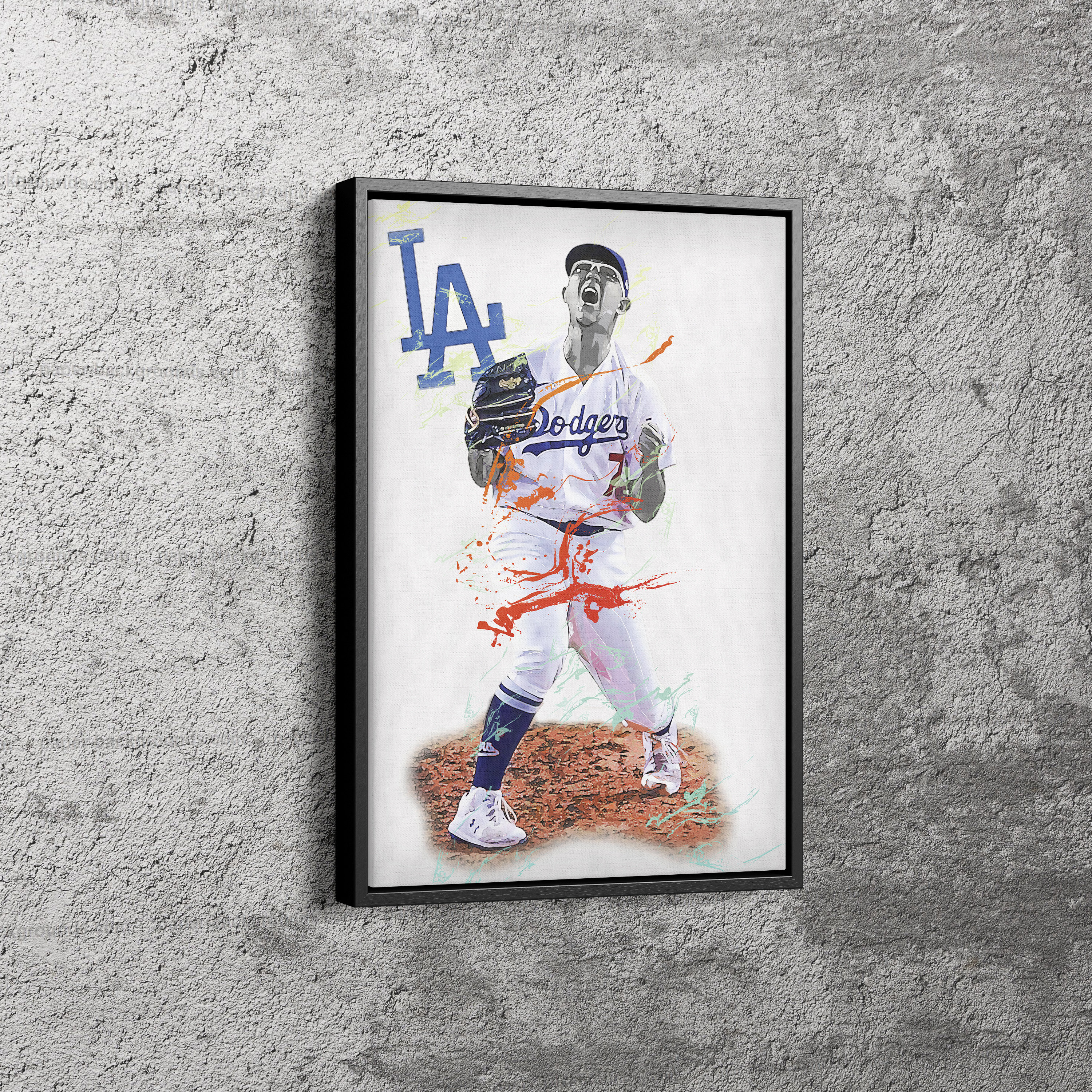 Julio Urias Art Poster Los Angeles Dodgers MLB Canvas Unique 