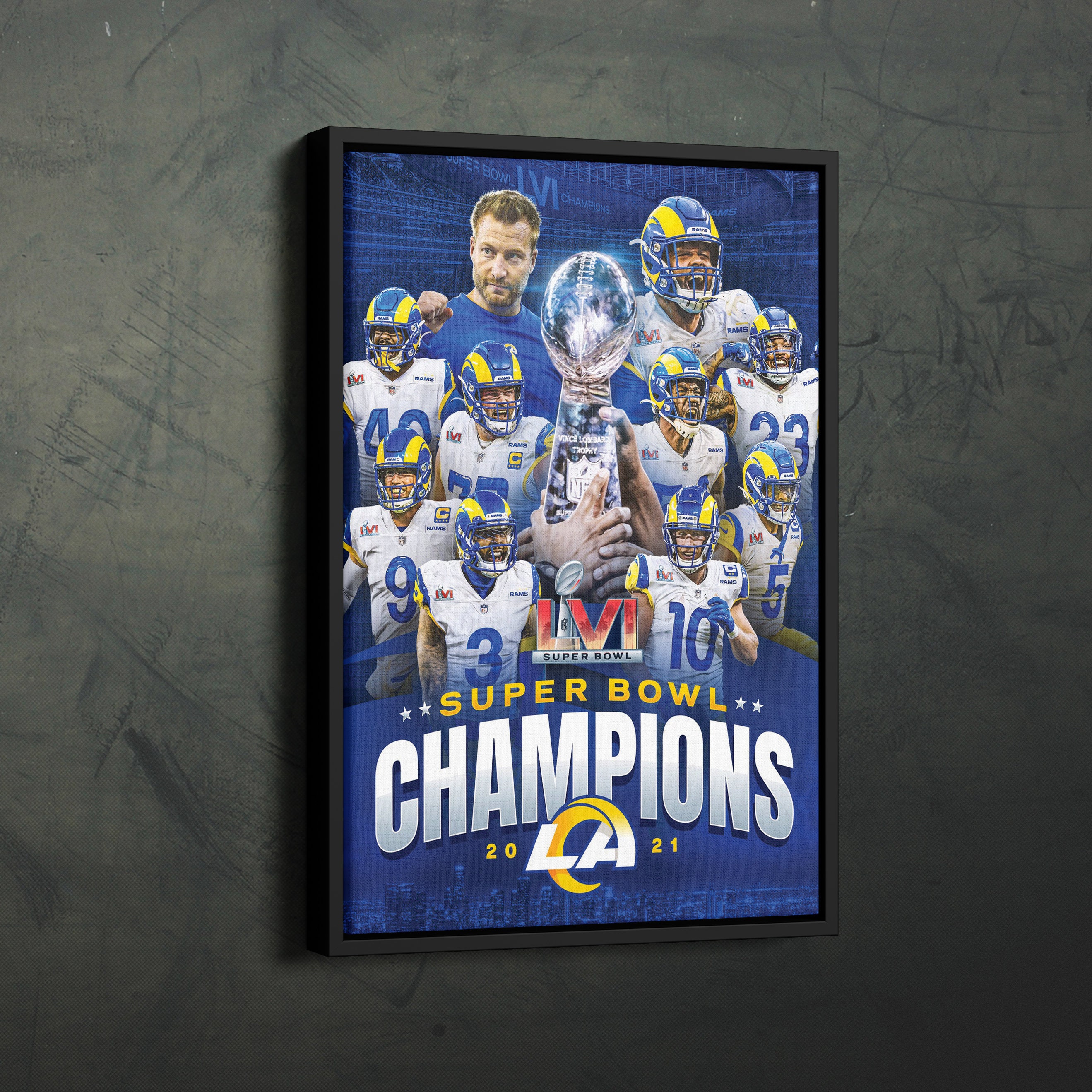 8.5x11 Rams Super Bowl Champions Gloss Print 