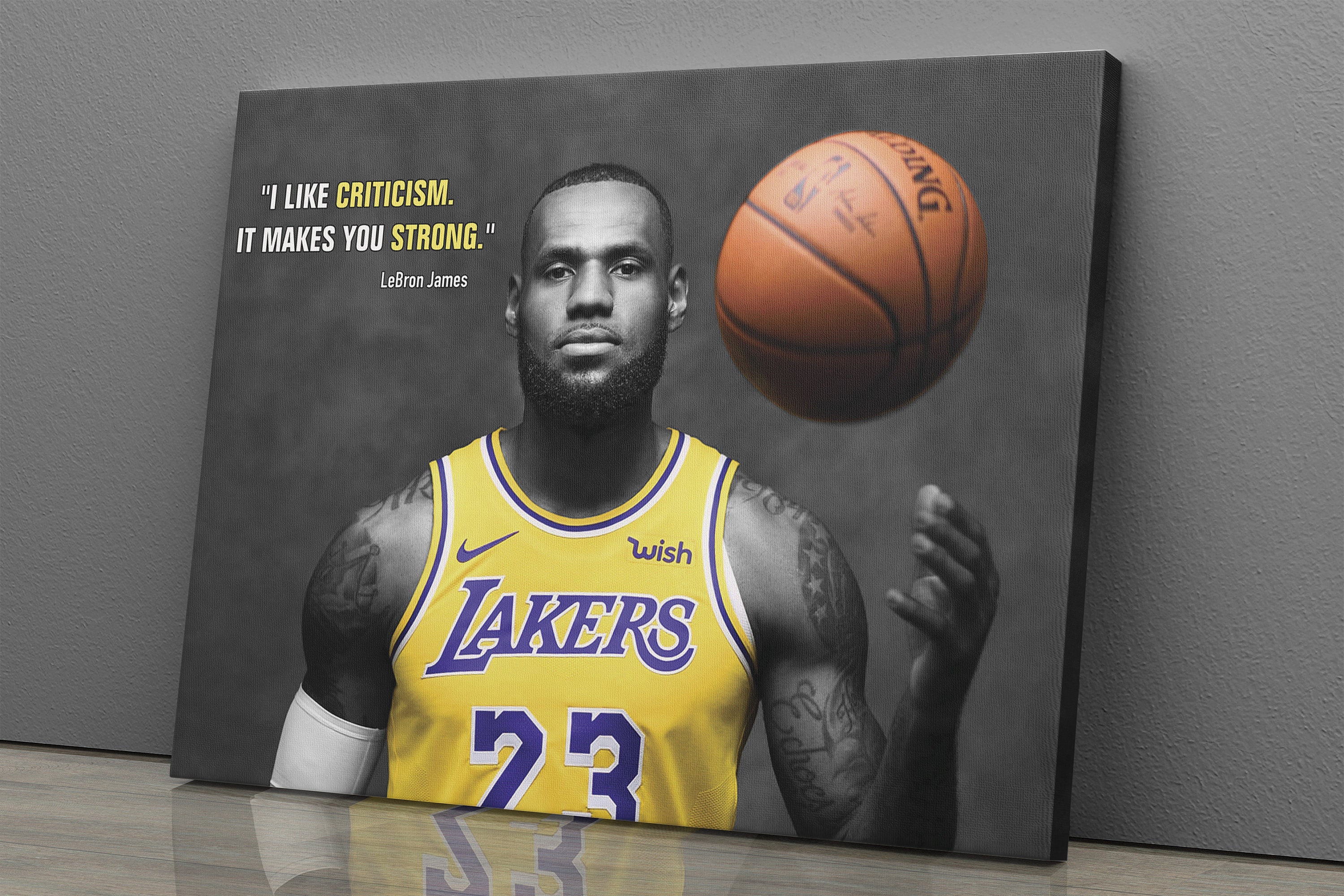 Lebron James Quote Poster Los Angeles Lakers Canvas Unique Etsy