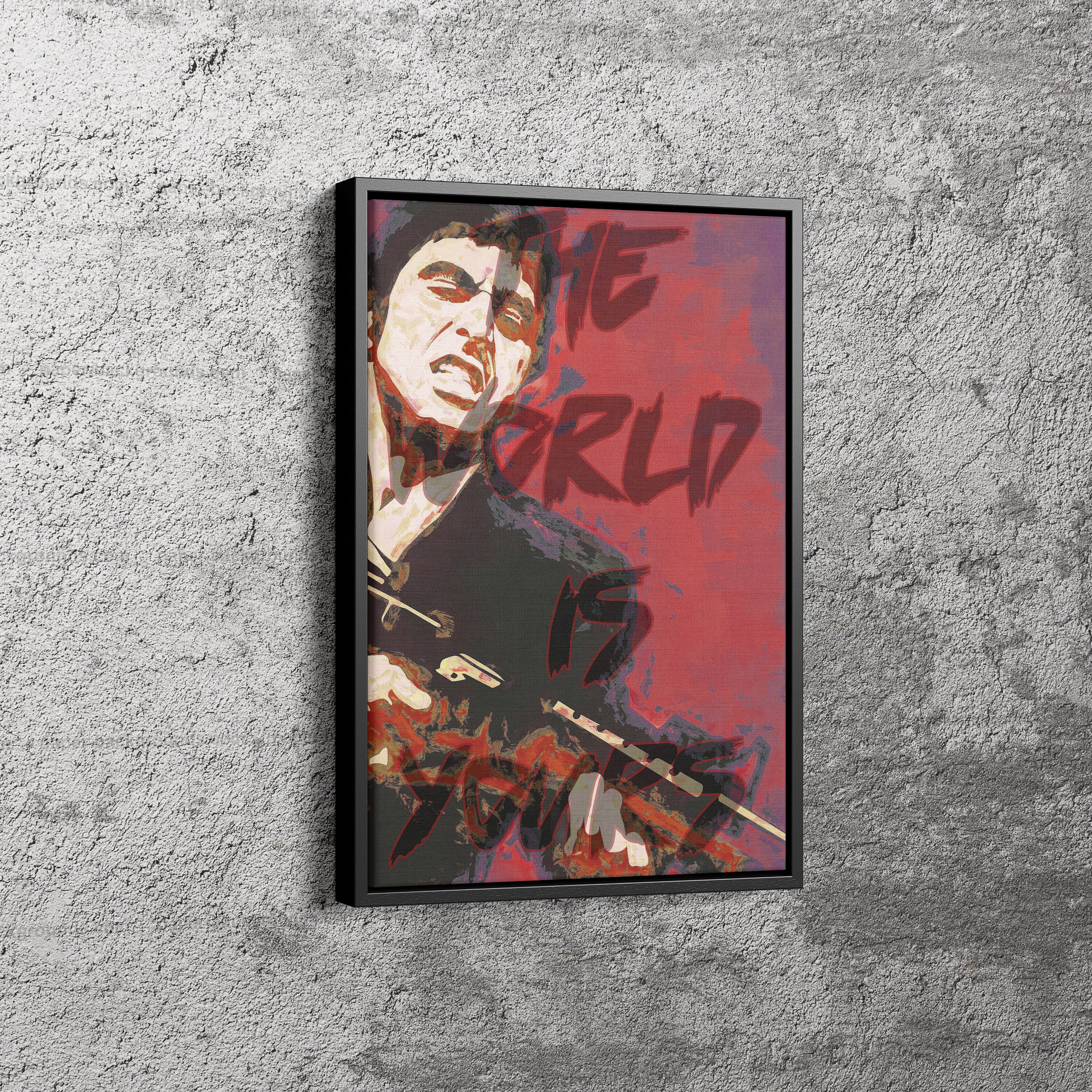 Scarface Poster Tony Montana Poster the World is Yours Scarface Digital Oil  Painting Poster Print -  Norway