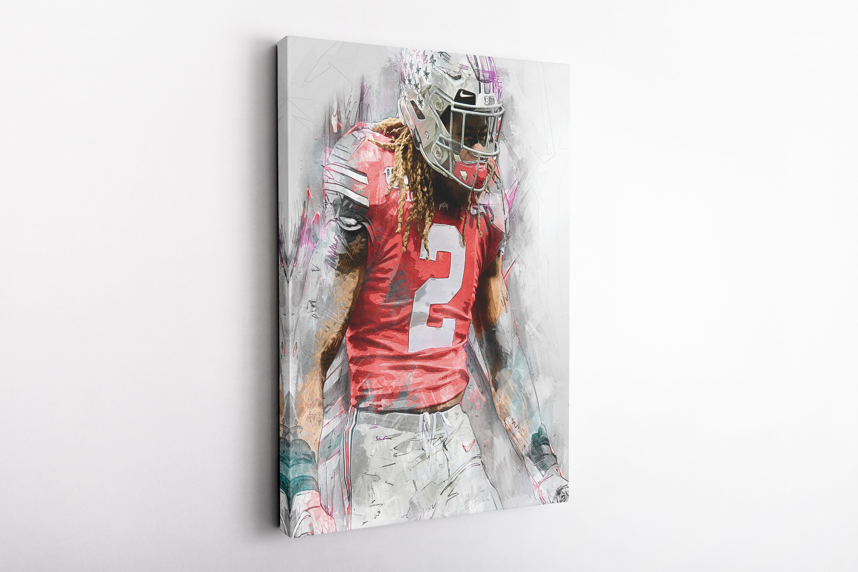Chase Young Poster Ohio State Buckeyes Football Painting - Etsy