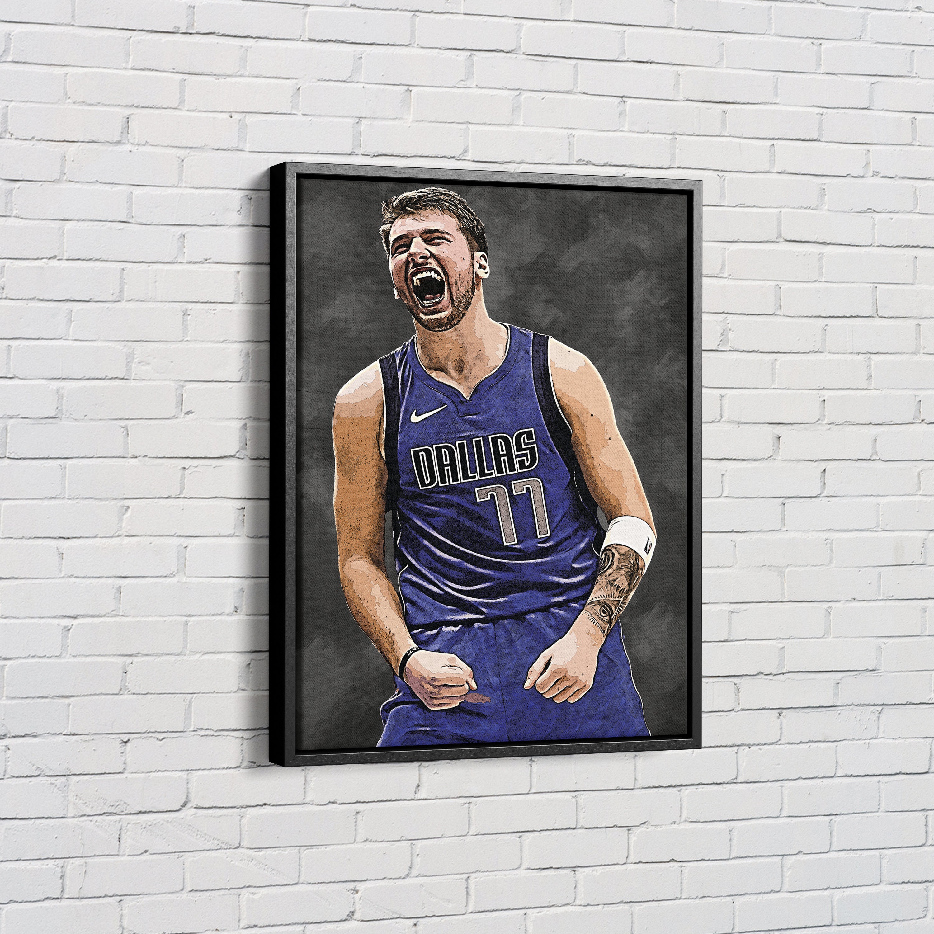 Luka Doncic Mavericks Custom Framed Jersey Display
