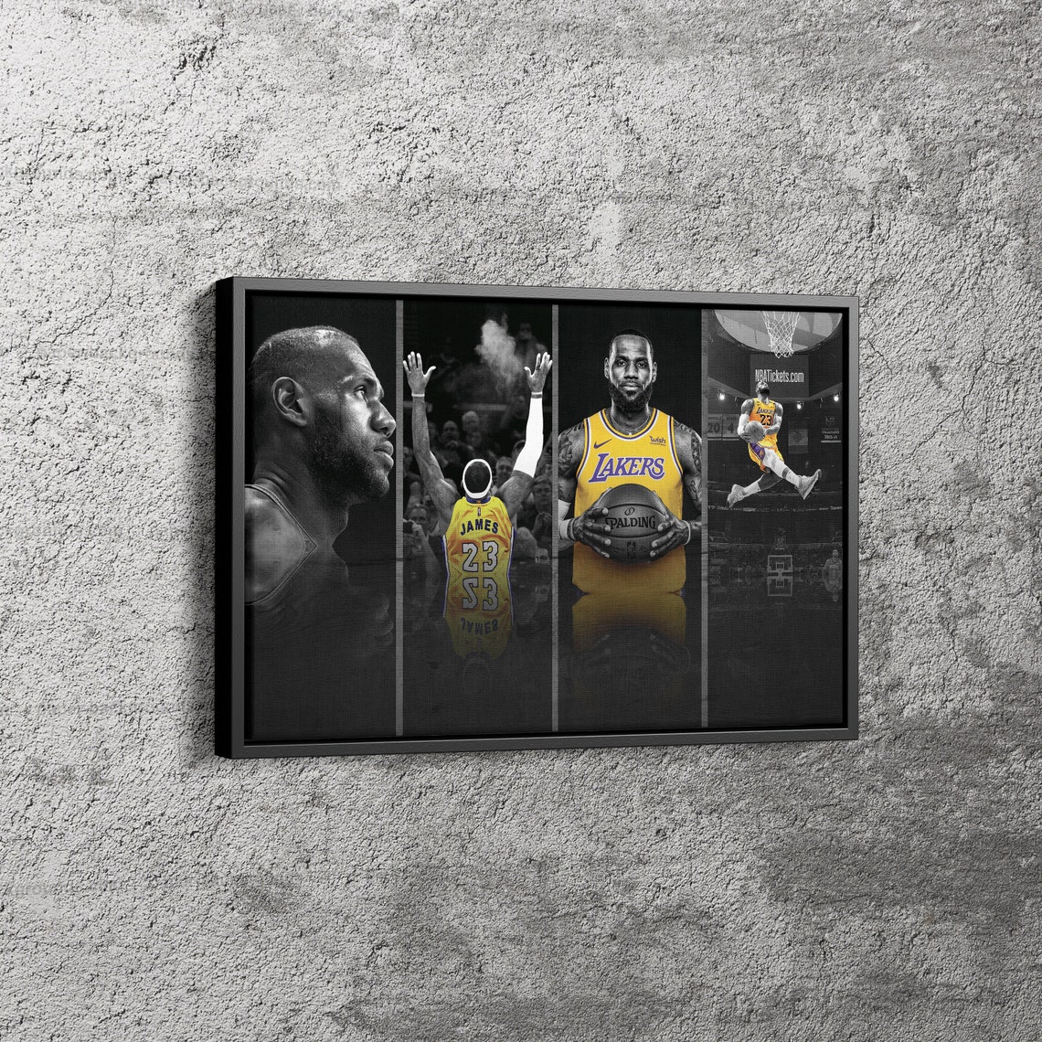 Lebron James Frames Poster Basketball Canvas Unique Design Etsy