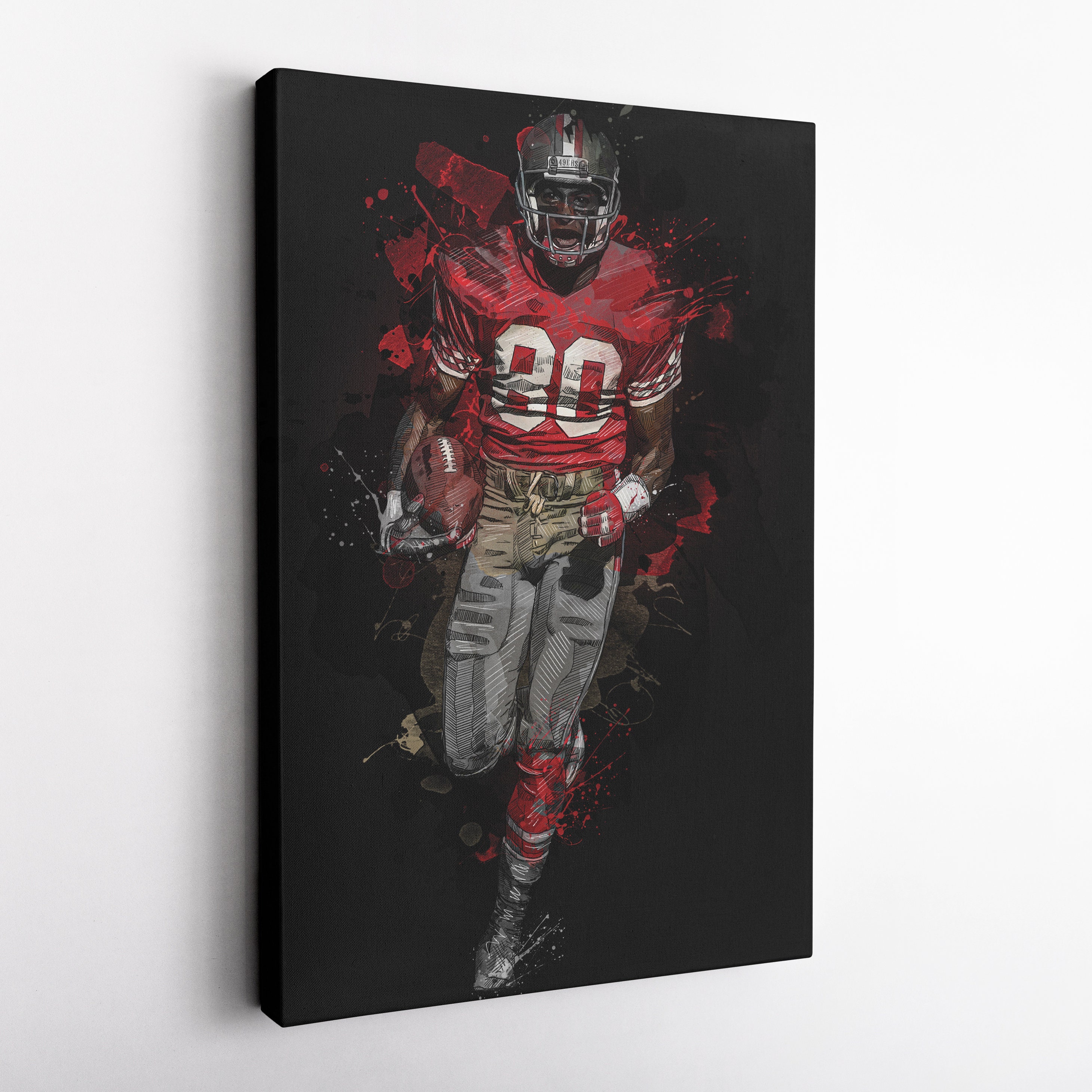 Jerry Rice Poster San Francisco 49ers Football Painting Hand Made Post –  CanvasBlackArt