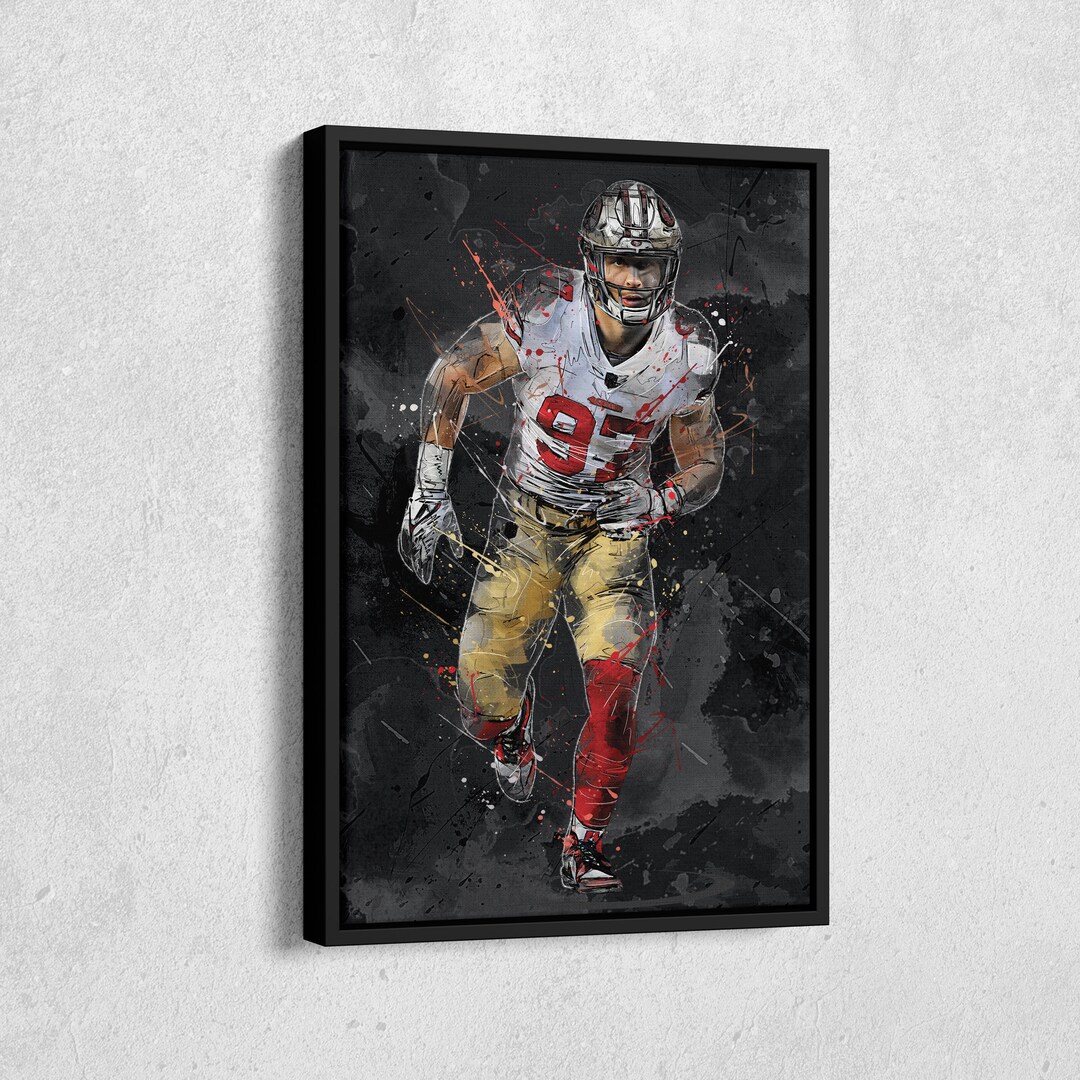 Nick Bosa Art San Francisco 49ers NFL Canvas Wall Art Home Etsy