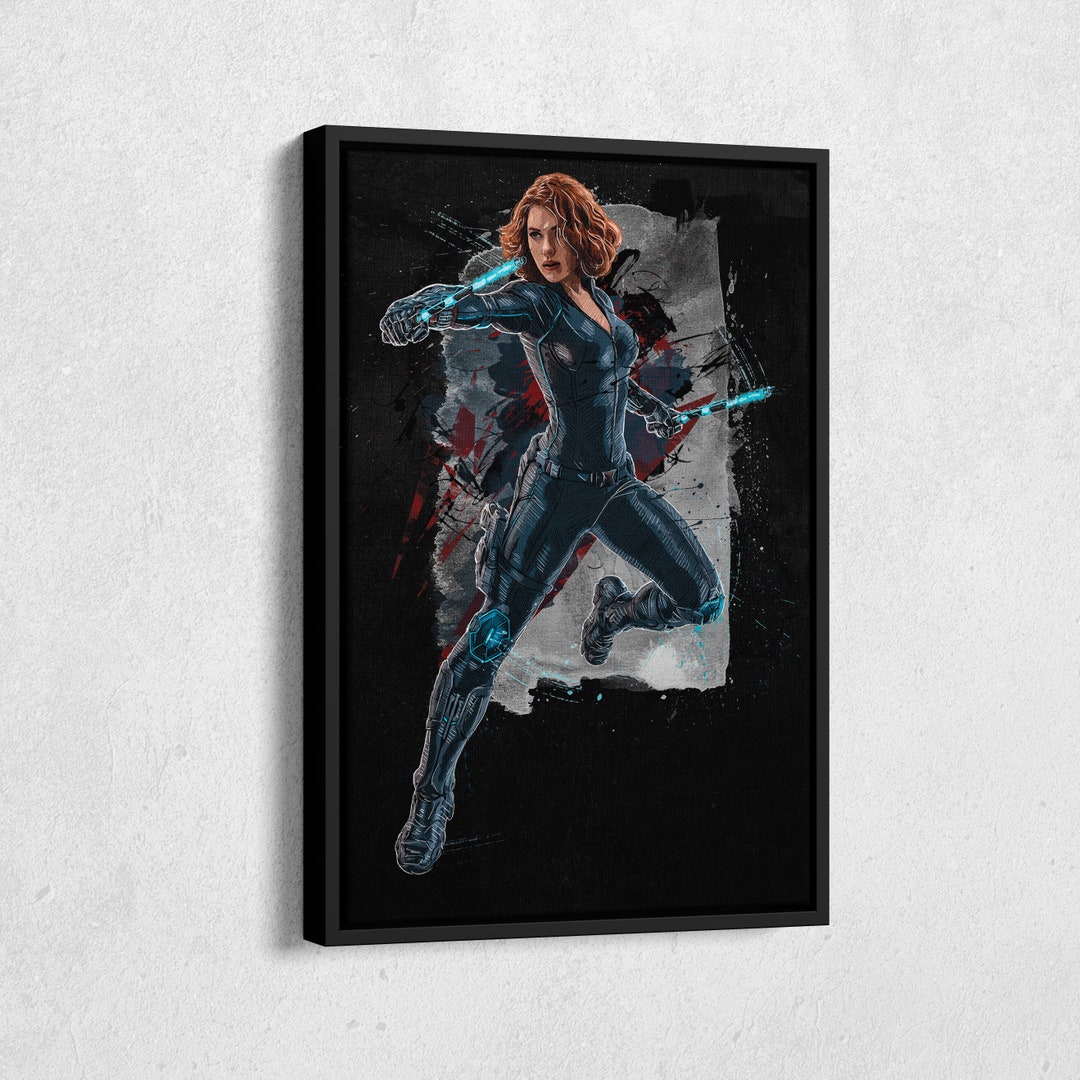 Black Widow Poster Marvel Comics Art Canvas Wall Art Print - Etsy