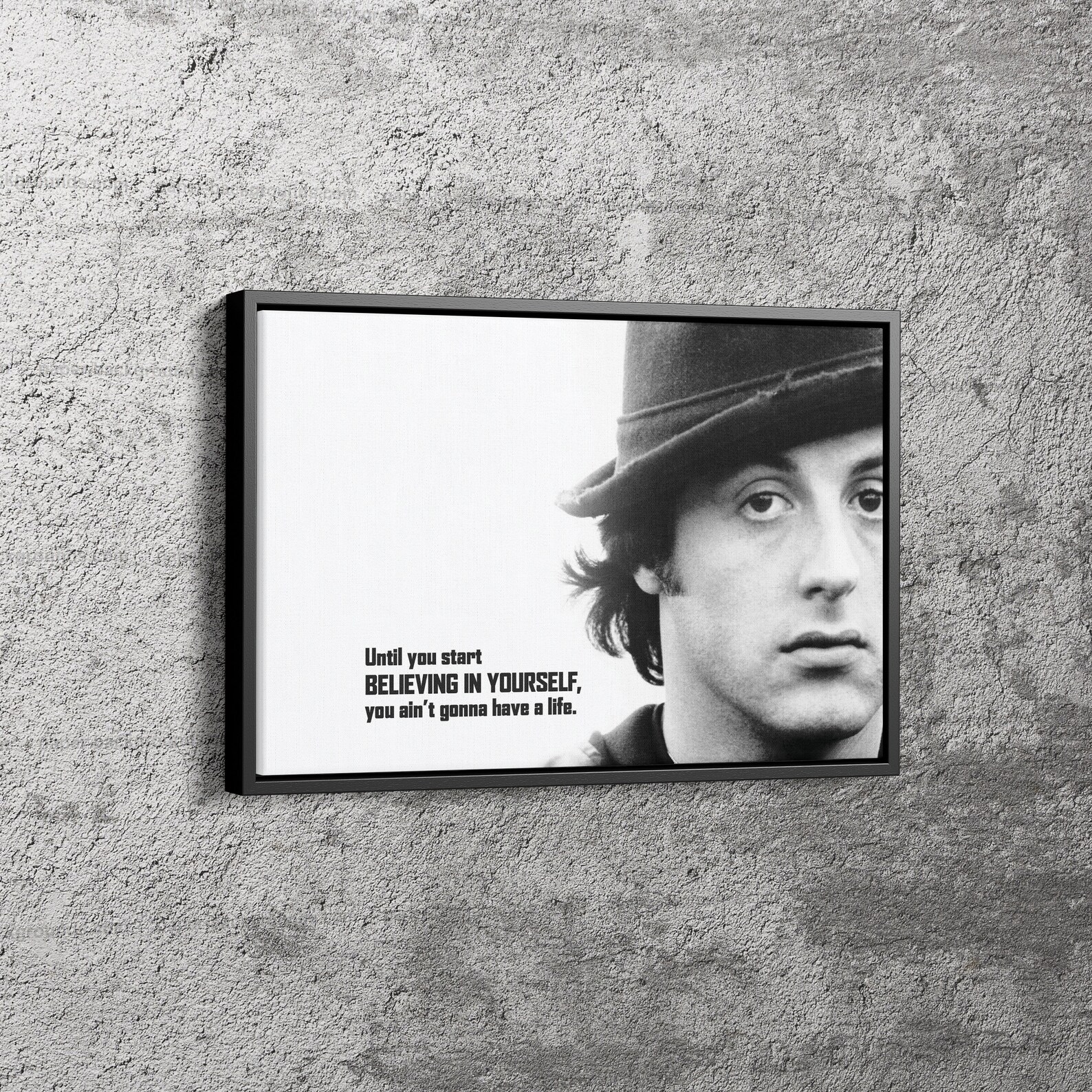 Rocky Balboa Poster Motivierender Spruch Leinwand Etsy.de