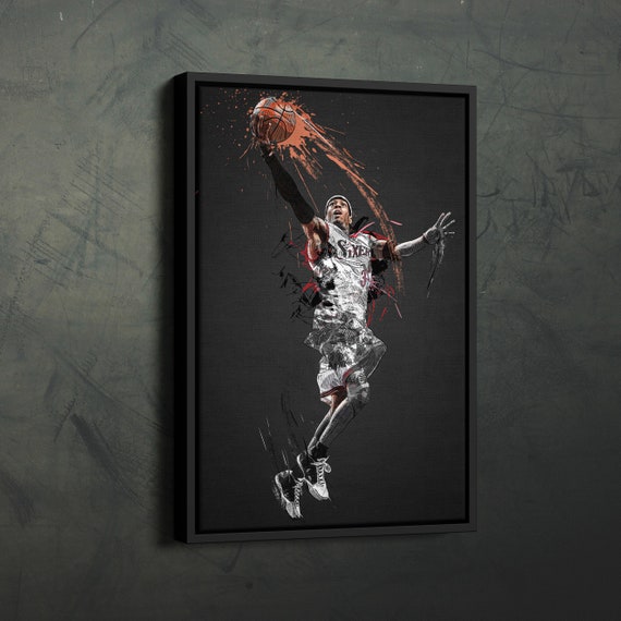 Allen Iverson Poster Philadelphia 76ers Canvas Print Wall 
