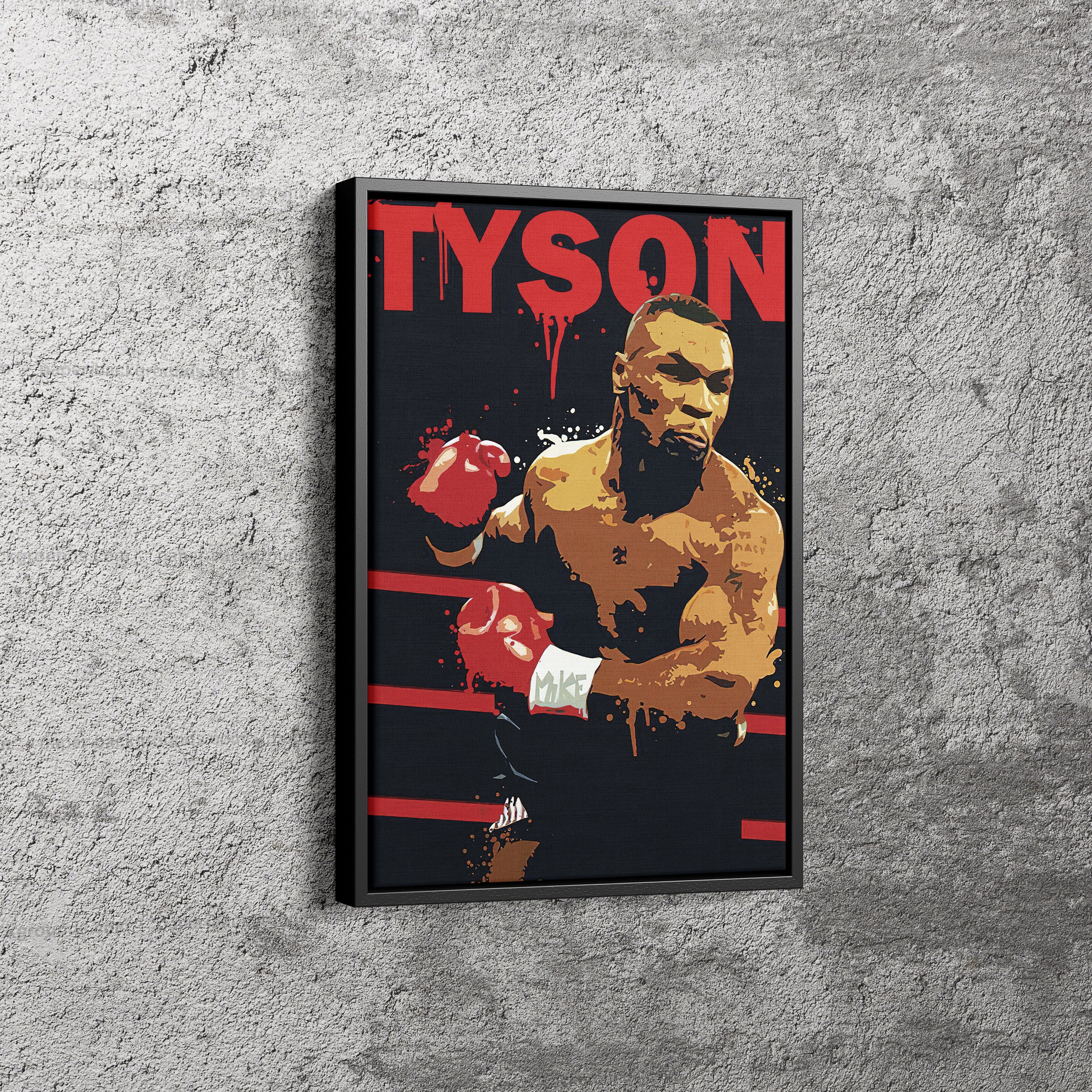 Mike Tyson Poster Boxing Splash Canvas Unique Design Wall