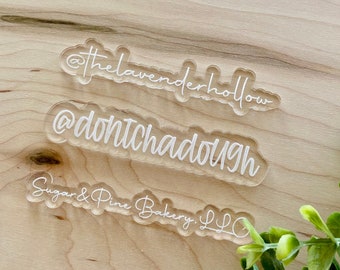 Physical watermark | Business Photo Prop | Business signs | Acrylic Water Mark | Wood Water Mark | social media name plate