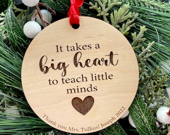 Personalized Teacher Ornament, Gift, Teacher Christmas gift, Personalized teacher gift, Teacher ornament 2022, Custom Teacher Ornament