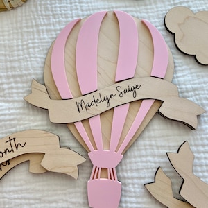 Baby Milestone Cards, Hot Air Balloon Milestone, Shower Gift, Monthly ...