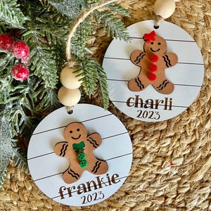 Gingerbread Ornament, Personalized Children's Ornament, Christmas ornament personalized, Cookie board ornament, Christmas 2022, kid ornament