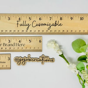 Custom Branded Ruler,  Engraved Logo Ruler, Personalized Ruler, Engraved Logo
