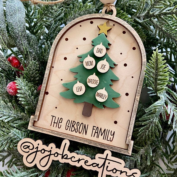 Family Ornament, Custom Family Ornament, Personalized Christmas Ornament, Family tree ornament, Christmas Tree Ornament, Family 2023