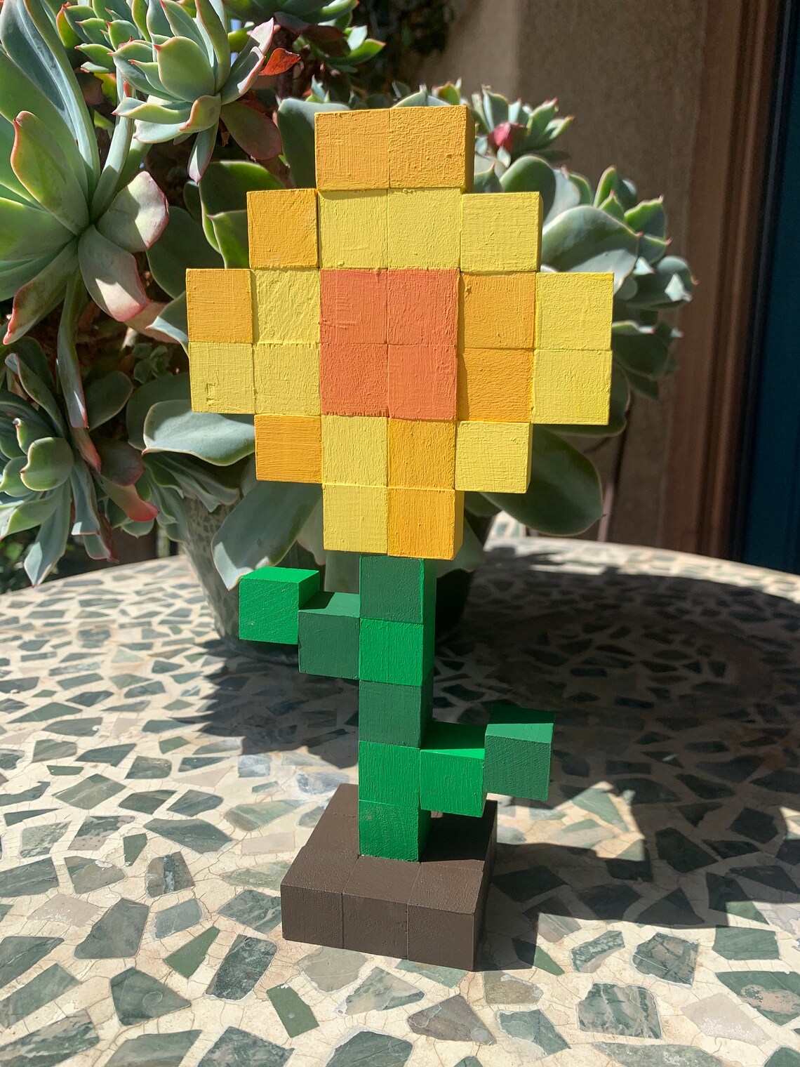 Sunflower Wood Block Minecraft Etsy