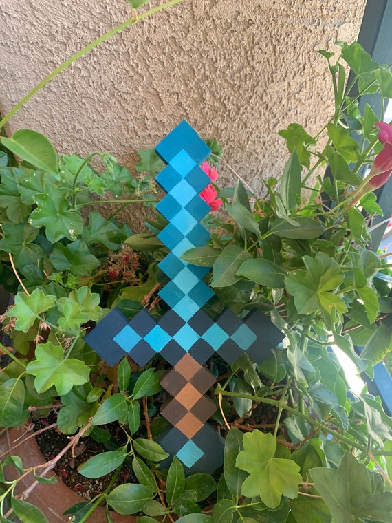 Minecraft Diamond Sword Etsy
