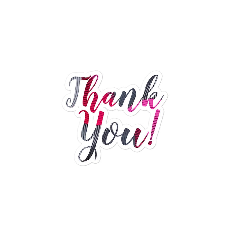 Thank You Sticker, Gift Idea, Bubble-free Stickers - Etsy