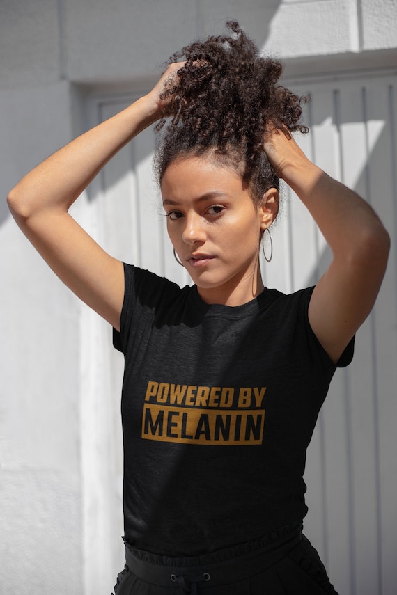 Buy Melanin Shirt Powered by Melanin Afro African Unisex T