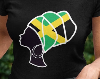 Jamaica Flag, Proud Jamaican Woman, Jamaican Pride Unisex T-Shirt