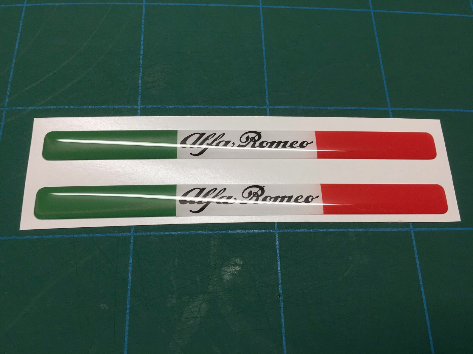 Alfa Romeo Italian Flag Domed Stickers 3D Gel Overlay Italy | Etsy