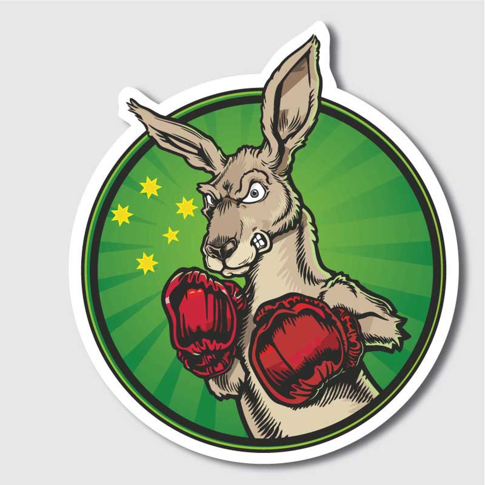 2x Boxing Kangaroo Funny Fight Sport Vinyl Decal Stickers Etsy
